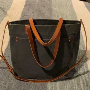 Madewell Black Denim Tote Bag